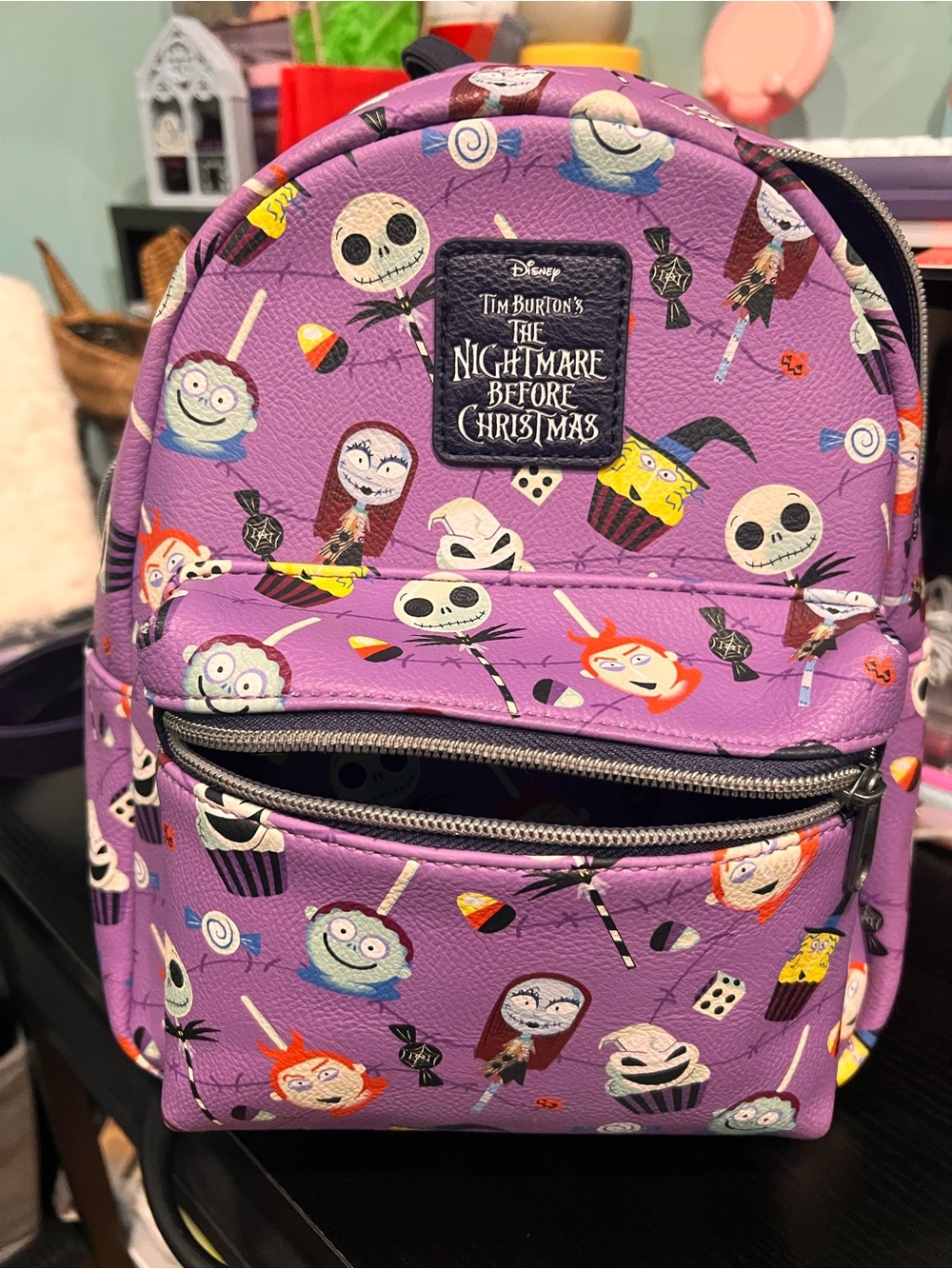 Disney The Nightmare Before Christmas Purple Mini Backpack